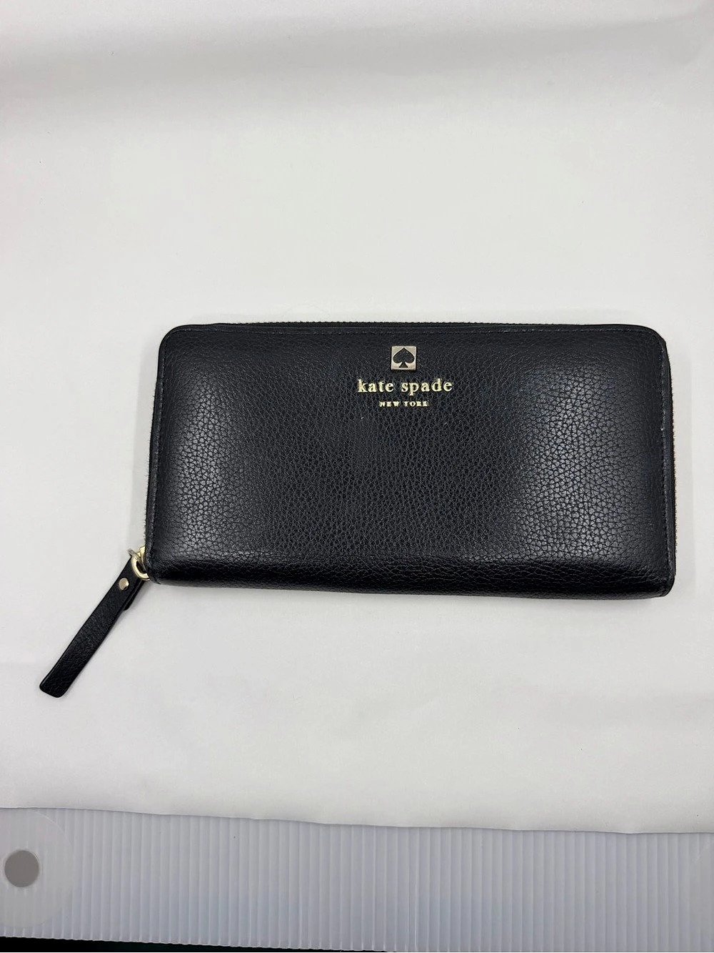 Kate Spade Black Zip-Around Wallet Like New